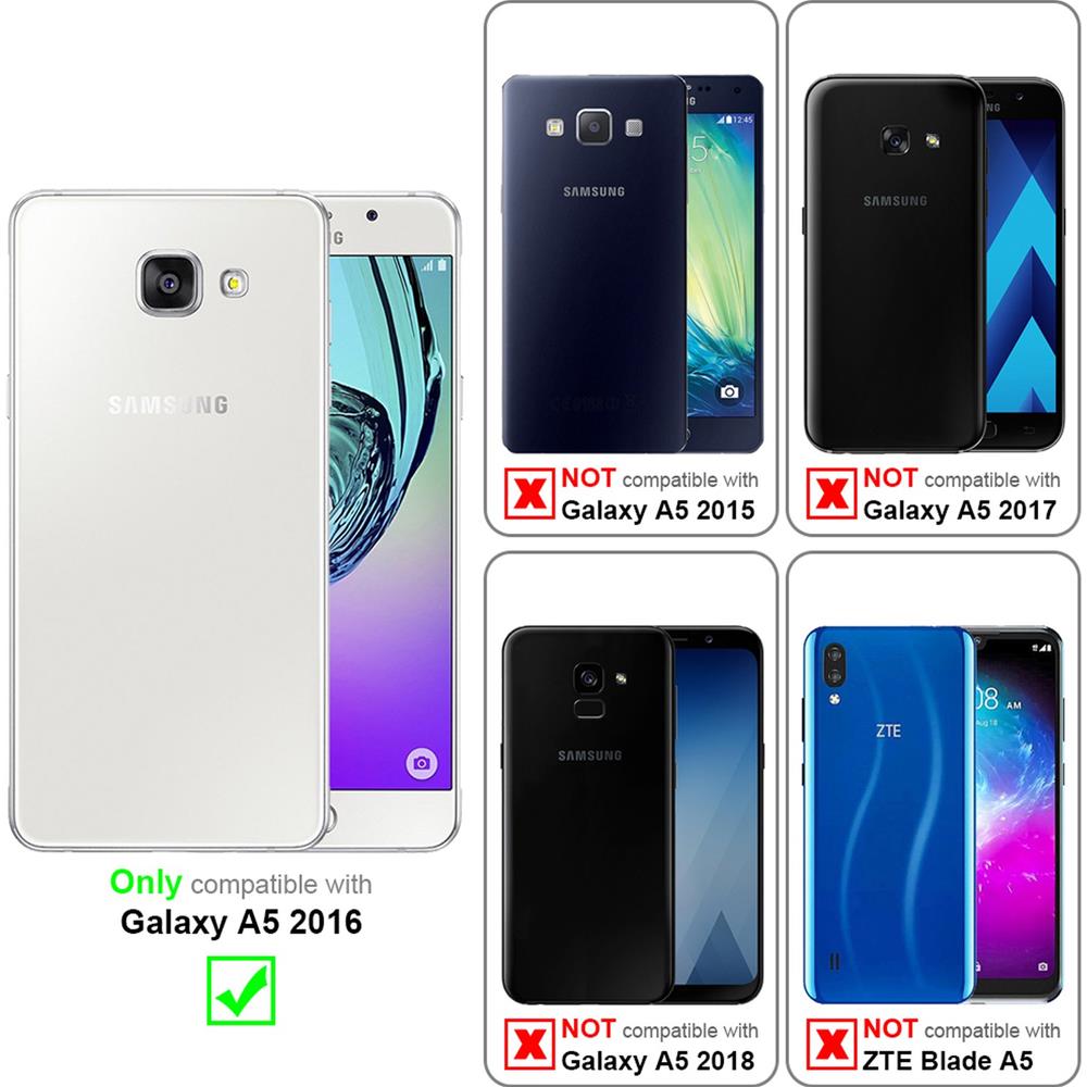 Custodia Compatibile Con Samsung Galaxy A5 2016 In Candy Rosso - Coperchio Protettivo In Silicone Tpu Flessibile - Foto 2