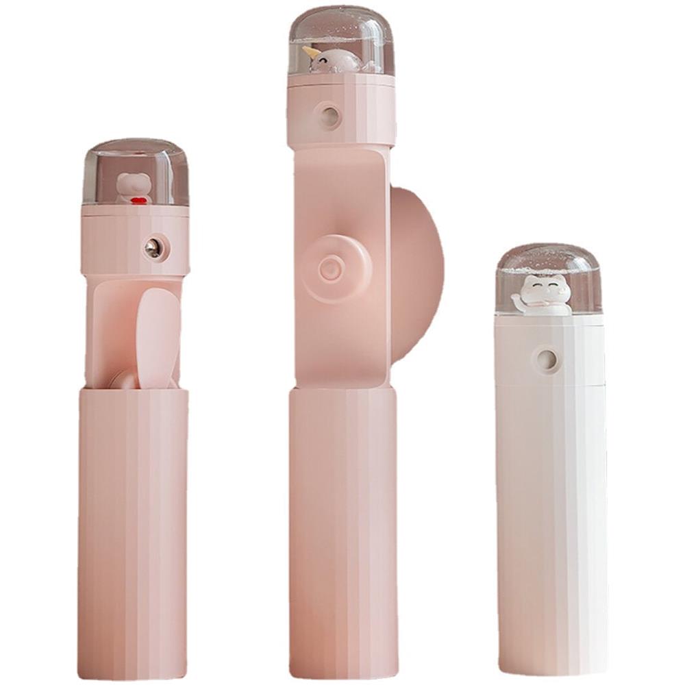 Ventilatore Da Tavolo Portatile Con Nebulizzatore D'acqua E Doppia Ventola - Ricaricabile USB