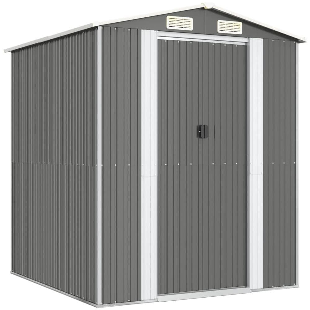 Capanno da Giardino Grigio Chiaro 192x191x223cm Acciaio Zincato - Foto 2
