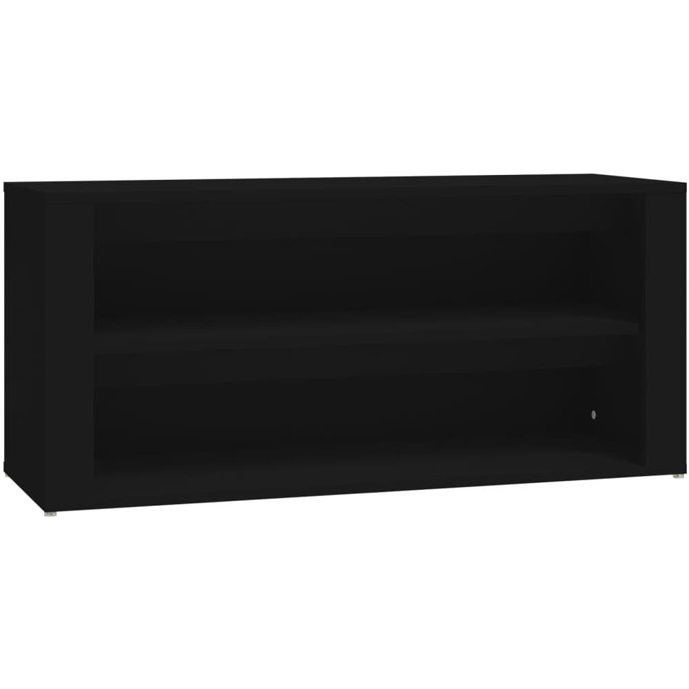 Scarpiera Nera 100x35x45 Cm In Legno Multistrato - Foto 2