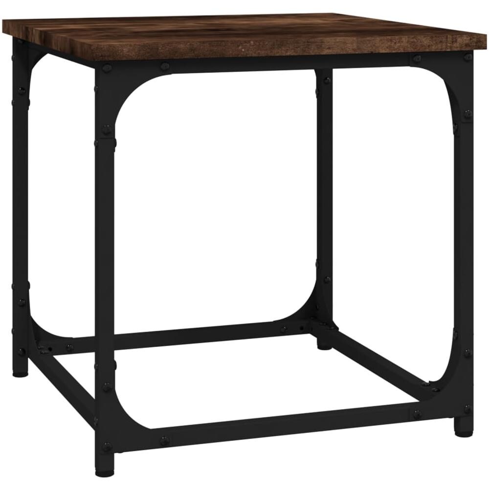 Tavolino Da Salotto Rovere Fumo 40x40x40cm In Legno Multistrato - Foto 2