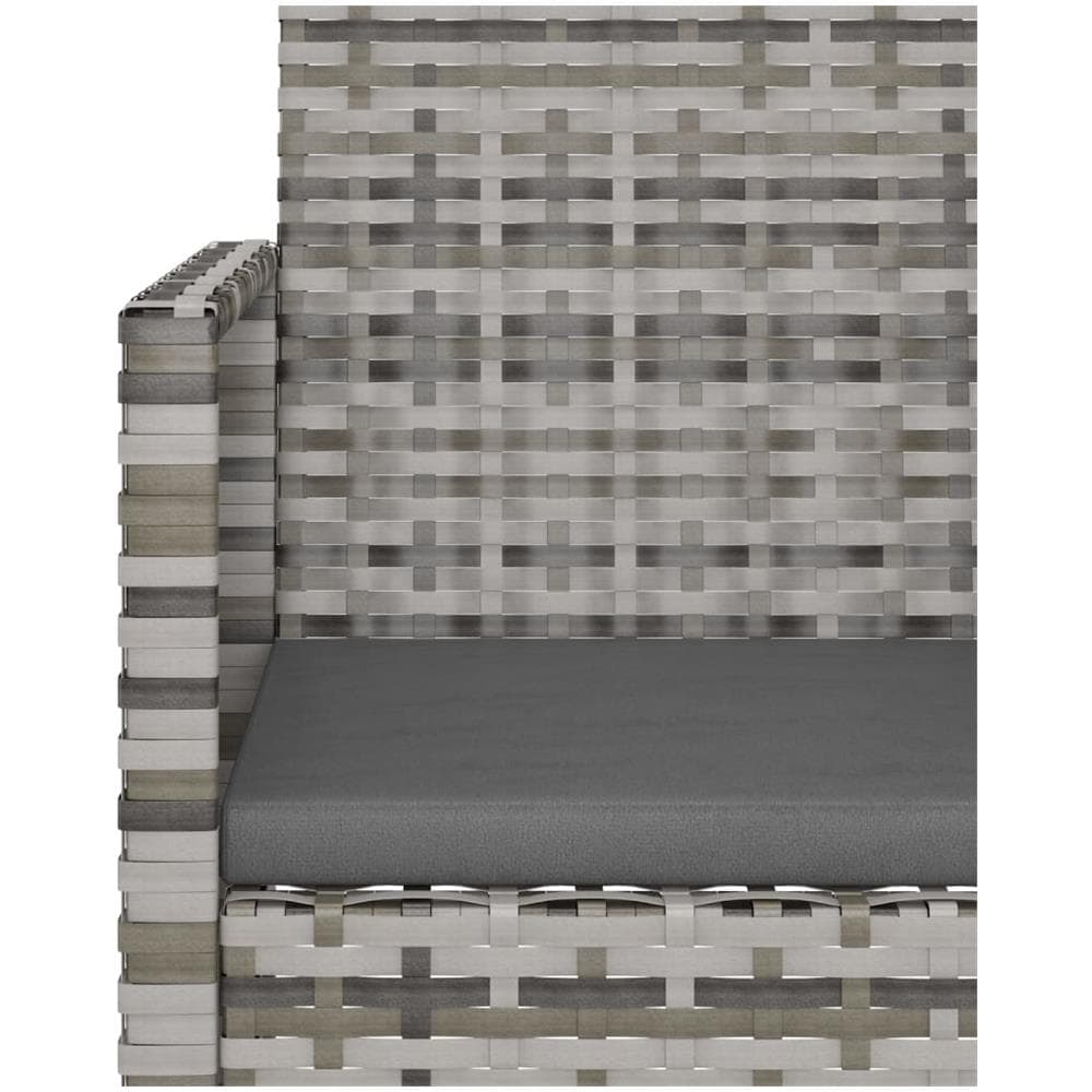 Poltrona da Giardino con Cuscino Grigio in Polyrattan - Foto 2