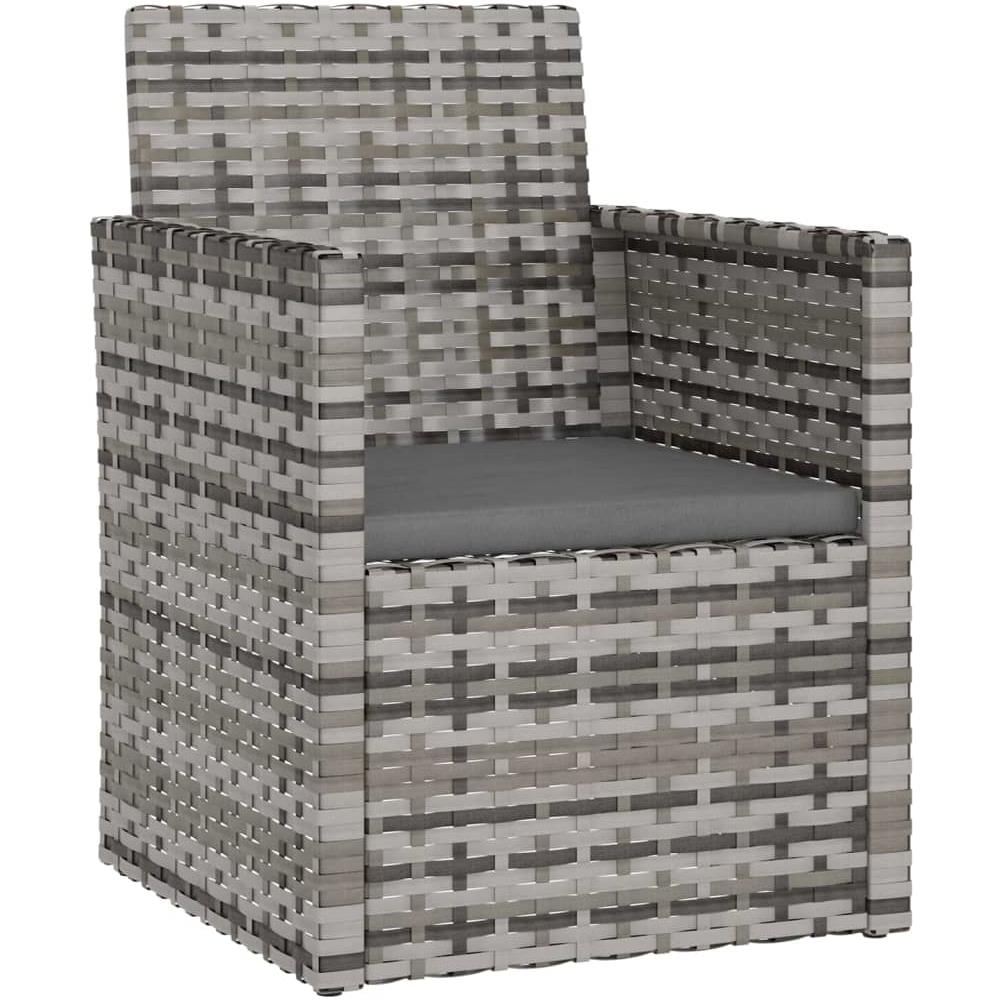 Poltrona da Giardino con Cuscino Grigio in Polyrattan - Foto 1