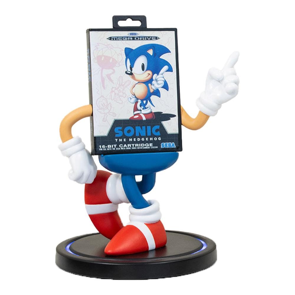 Numskull - - Sega - Sonic - Caricabatterie Wireless Per Telefoni Con Base Luminosa - 10w Di Carica Rapida - Foto 1