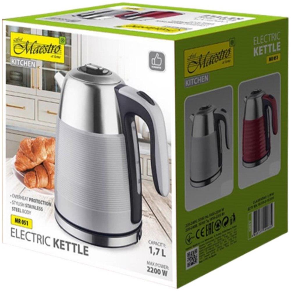 Bollitore Elettrico 1,7l Mr-051-grey - Foto 2