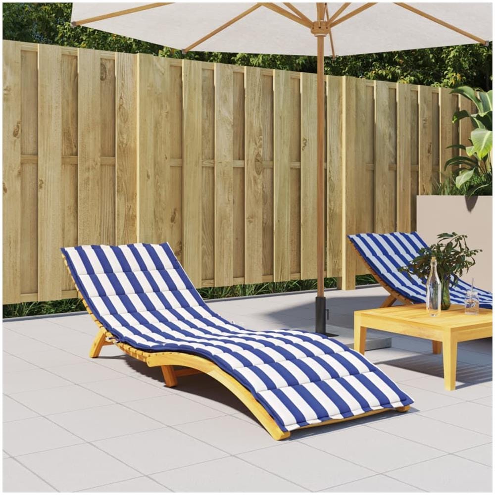 Cuscino Per Lettino A Righe Bianche E Blu In Tessuto Oxford - Foto 1