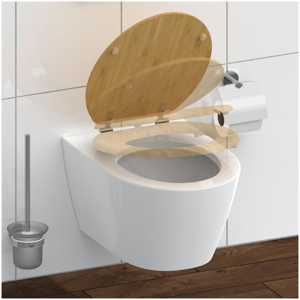 Schtte Tavoletta Wc Con Chiusura Ammortizzata Natural Bamboo - Foto 1