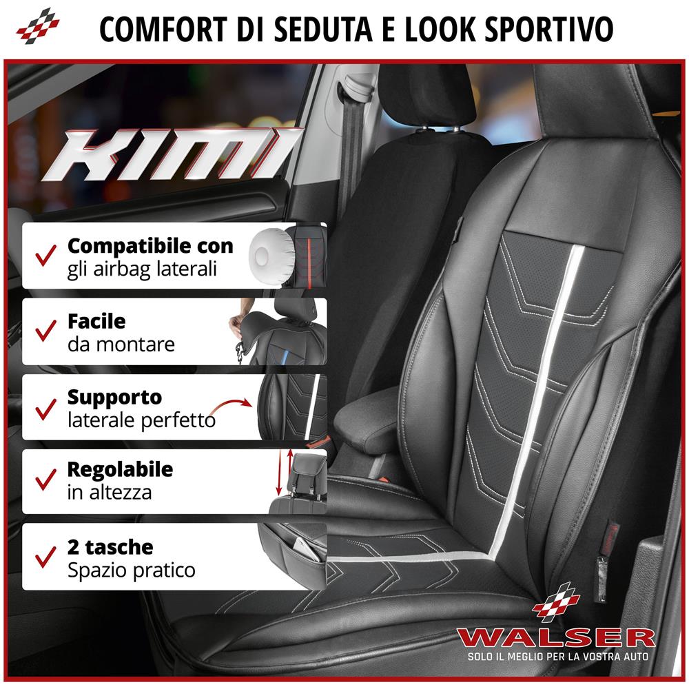 Coprisedili Auto Kimi Nero /argento - Foto 2