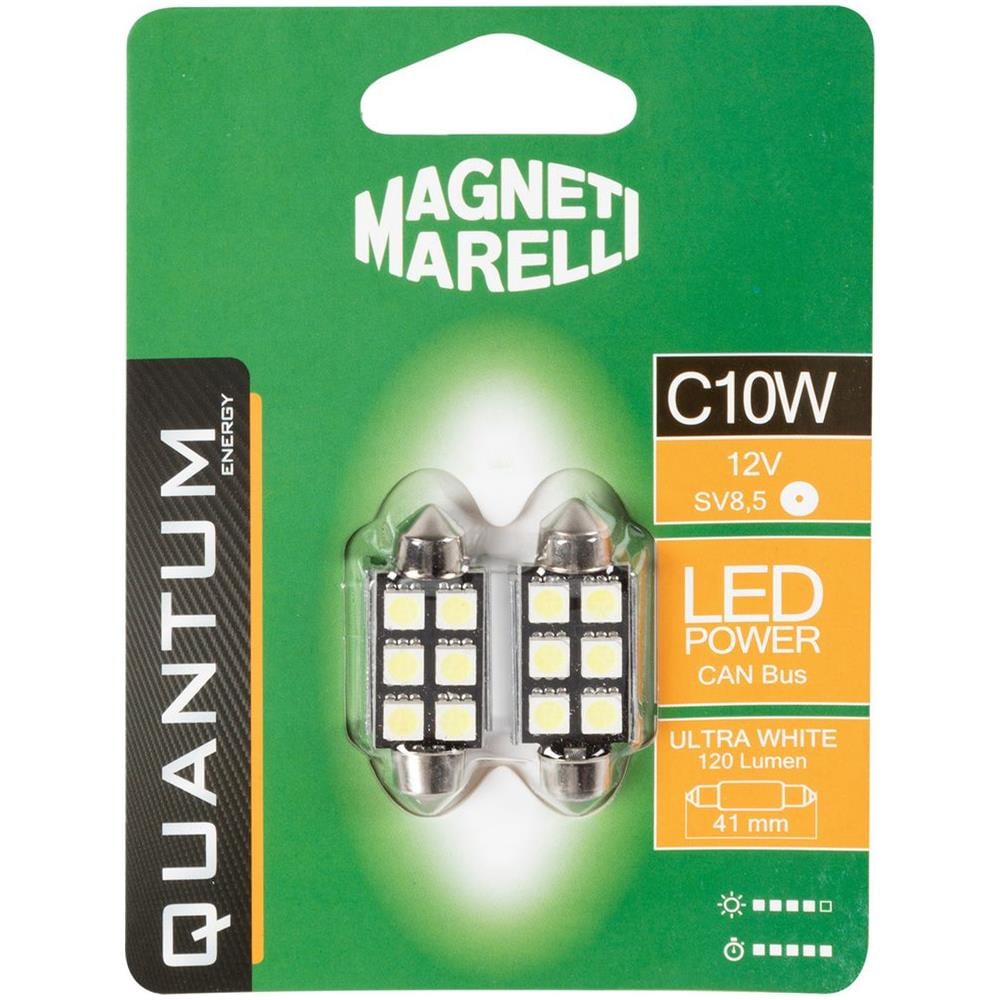 Lampadina Siluro Auto C5w 3 Led 2 Pezzi 12v Sv8,5 Tecnologia Can Bus Led Power - Foto 1
