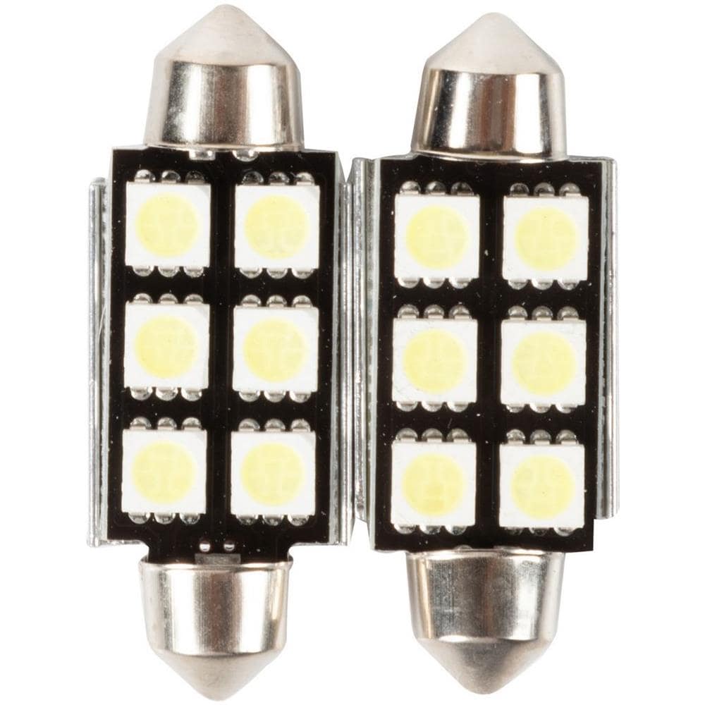 Lampadina Siluro Auto C5w 3 Led 2 Pezzi 12v Sv8,5 Tecnologia Can Bus Led Power - Foto 2