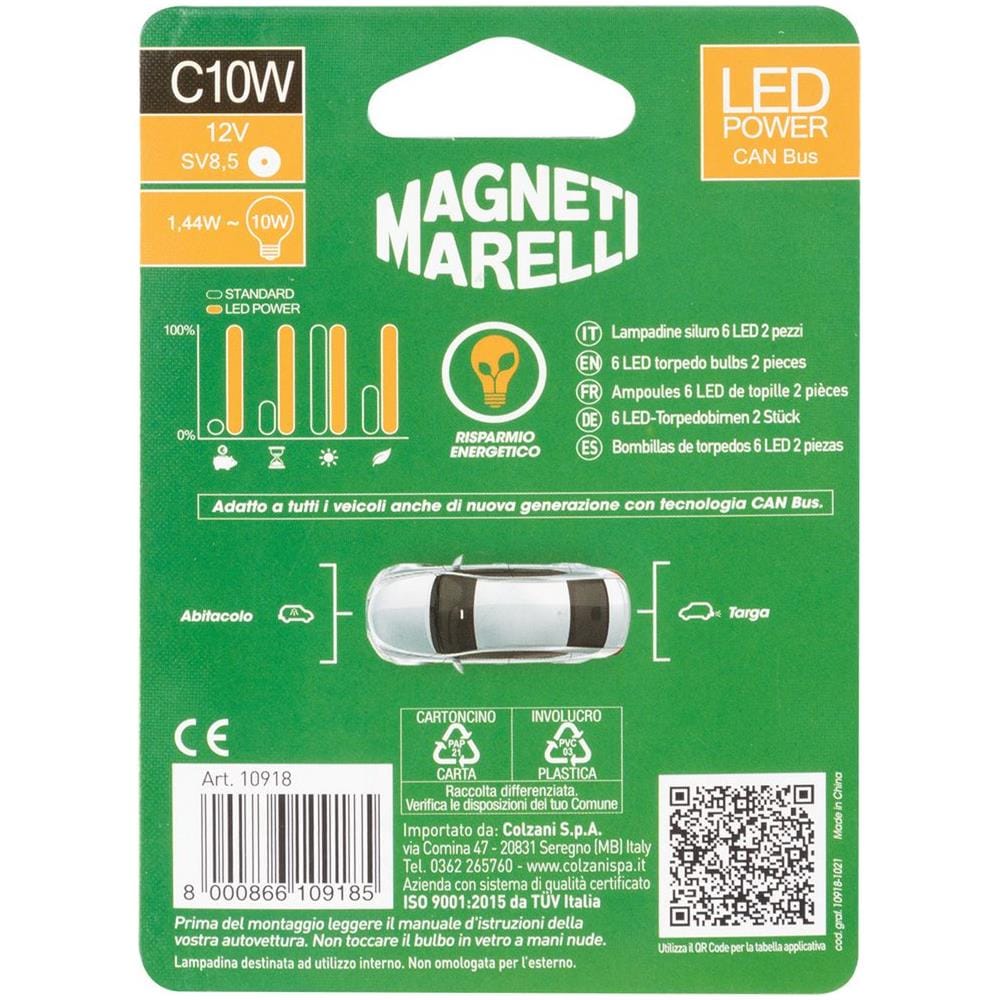 Lampadina Siluro Auto C5w 3 Led 2 Pezzi 12v Sv8,5 Tecnologia Can Bus Led Power - Foto 3