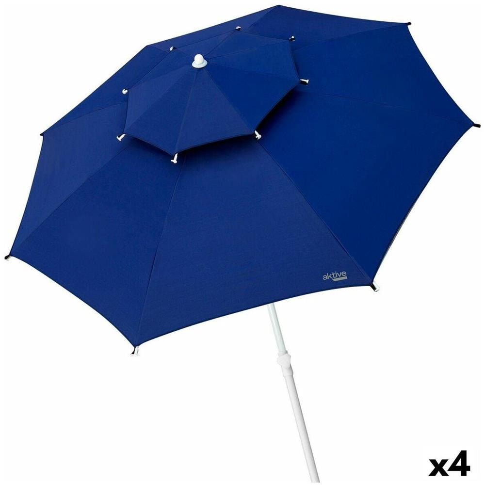 Ombrellone 280 X 260 X 280 Cm Fibra Di Vetro Azzurro Metallo (4 Unità) - Foto 1