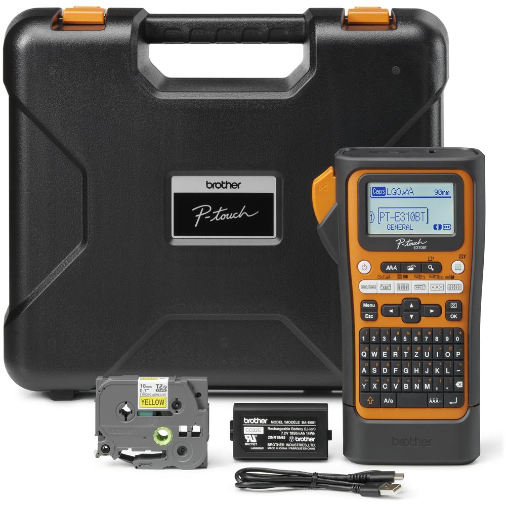 PT-E310BTVP stampante per etichette (CD) Trasferimento termico 180 x 180 DPI 20 mm /s Con cavo e senza cavo HSE /TZe Bluetooth QWERTY - Foto 2