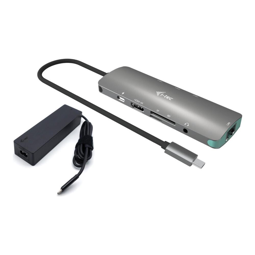 USB-C Metal Nano Docking Station 4K HDMI LAN with Power Delivery 100W + Universal Charger 100W - Foto 1