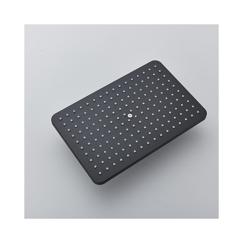 Colonna doccia, Blackswan, Tipo M145, modello nero opaco regolabile, con termostato, bocca mobile, doccia ad alta pressione e mensola, misura 120 cm - Foto 4