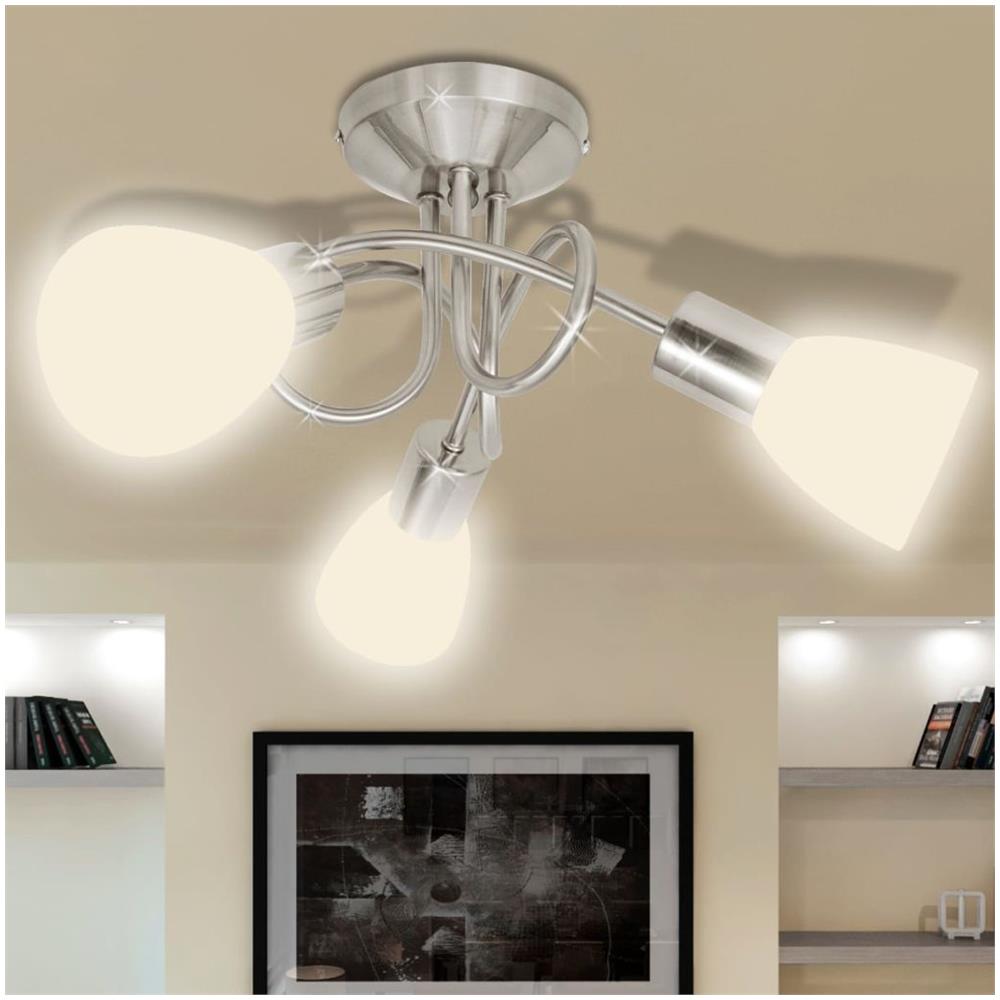 Lampada da soffitto con diffusori in vetro per 3 lampadine E14 - Foto 1