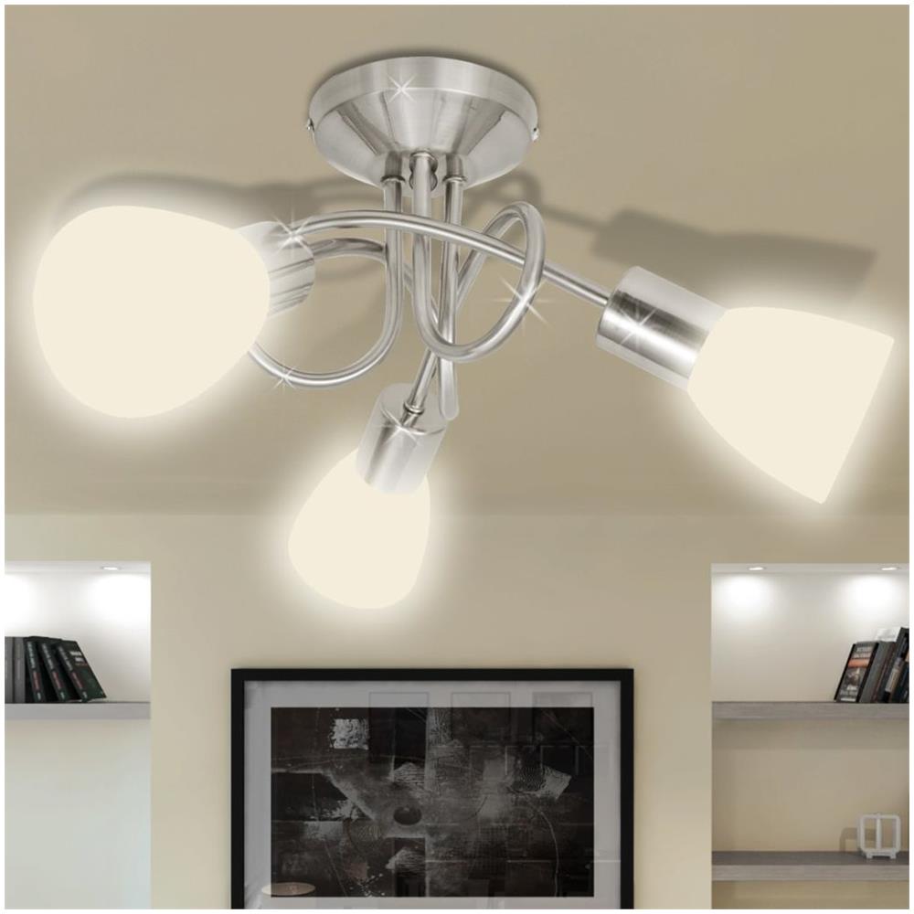 Lampada da soffitto con diffusori in vetro per 3 lampadine E14 - Foto 2
