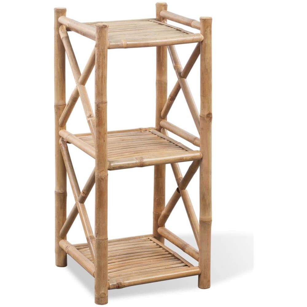 Scaffale A 3 Piani In Legno Di Bambù - Foto 1