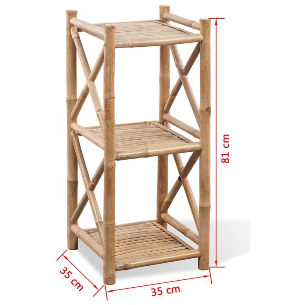 Scaffale A 3 Piani In Legno Di Bambù - Foto 10