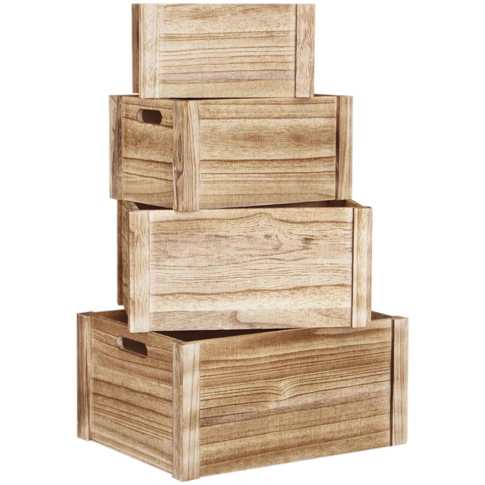 Jaxson - Set Di 4 Cassette In Legno - Foto 2