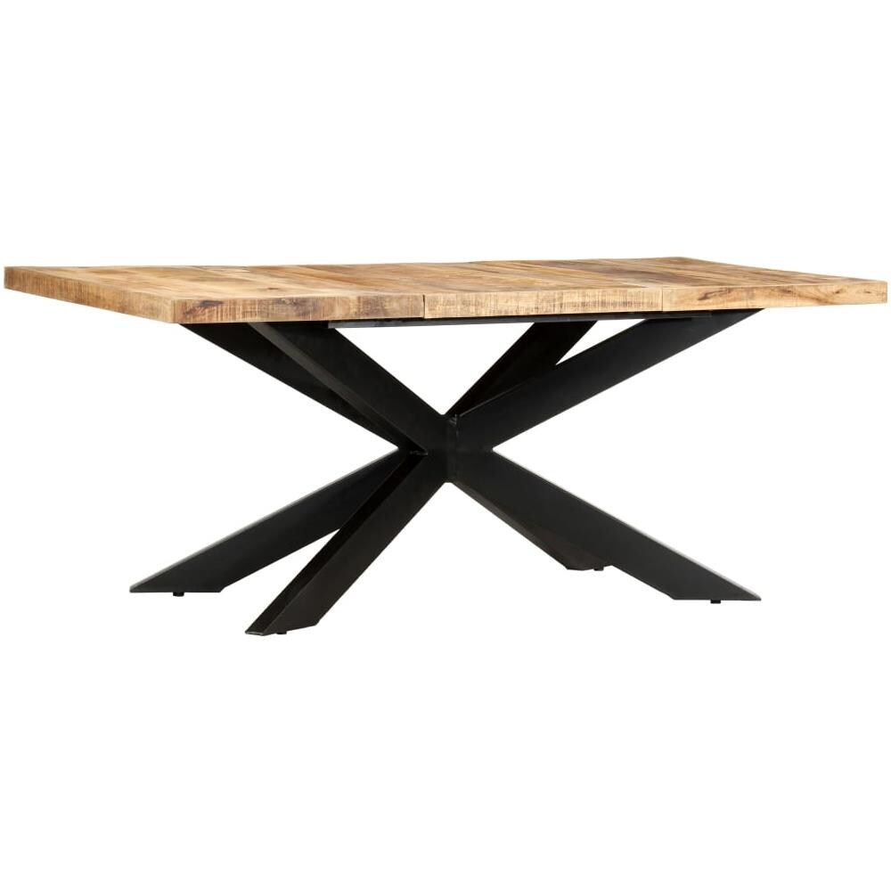 Tavolo Da Pranzo 180x90x76 Cm In Legno Massello Di Mango Grezzo - Foto 8