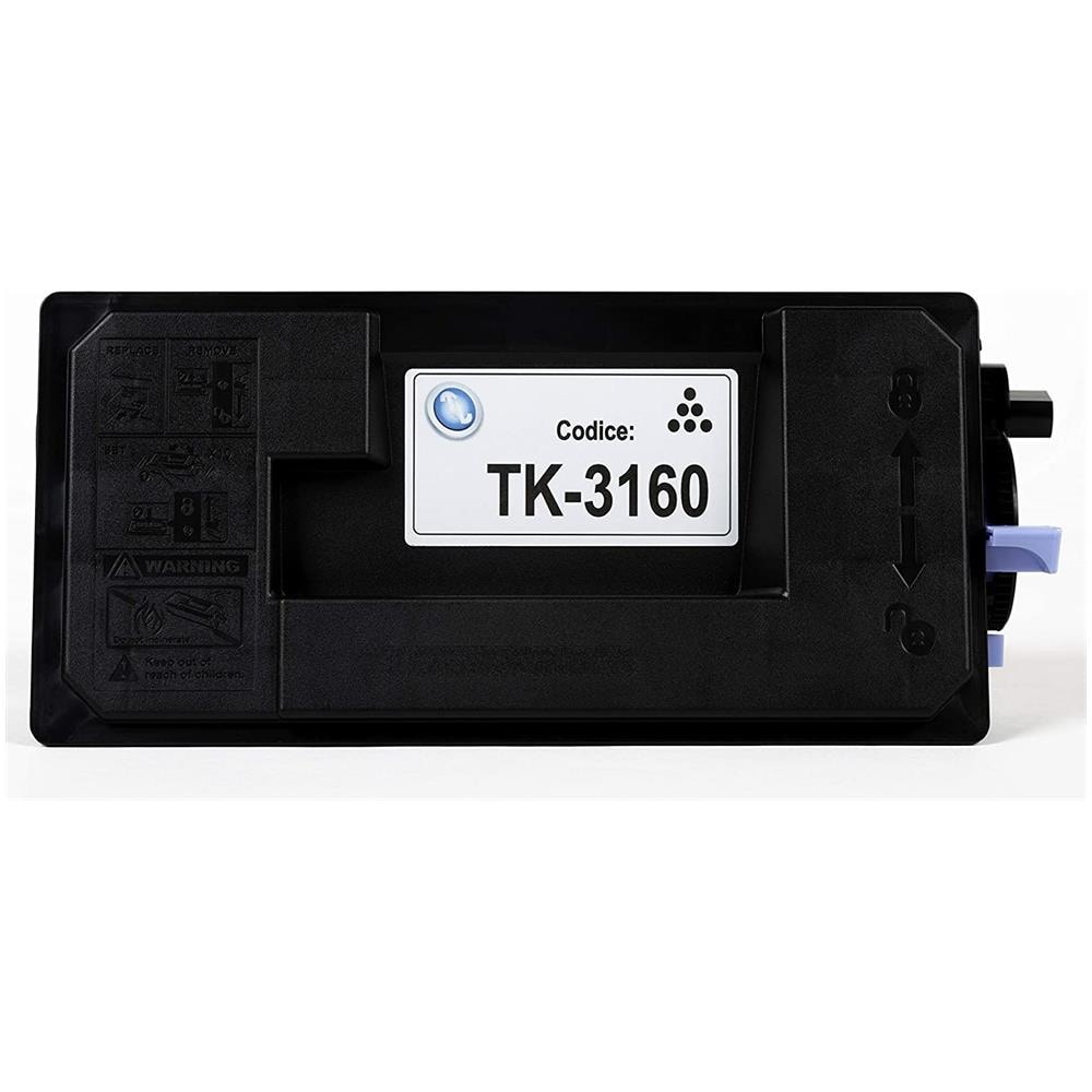 TONER COMPATIBILE -  Kyocera Tk-3160 1t02t90nl0 1t02t90nl1 Per Ecosys P3045dn, P3050dn, P3055dn, P3060dn, M3145dn, M3645dn, M3655idn, M3660idn Fornito Di Intelligent Chip Capacità 12500 Copie Made In Italy - Foto 4