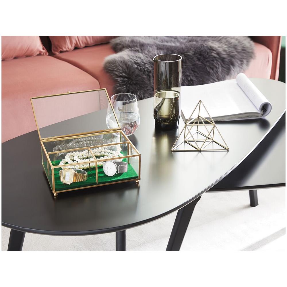 Cofanetto Portagioie In Vetro E Oro Saintes - Foto 2