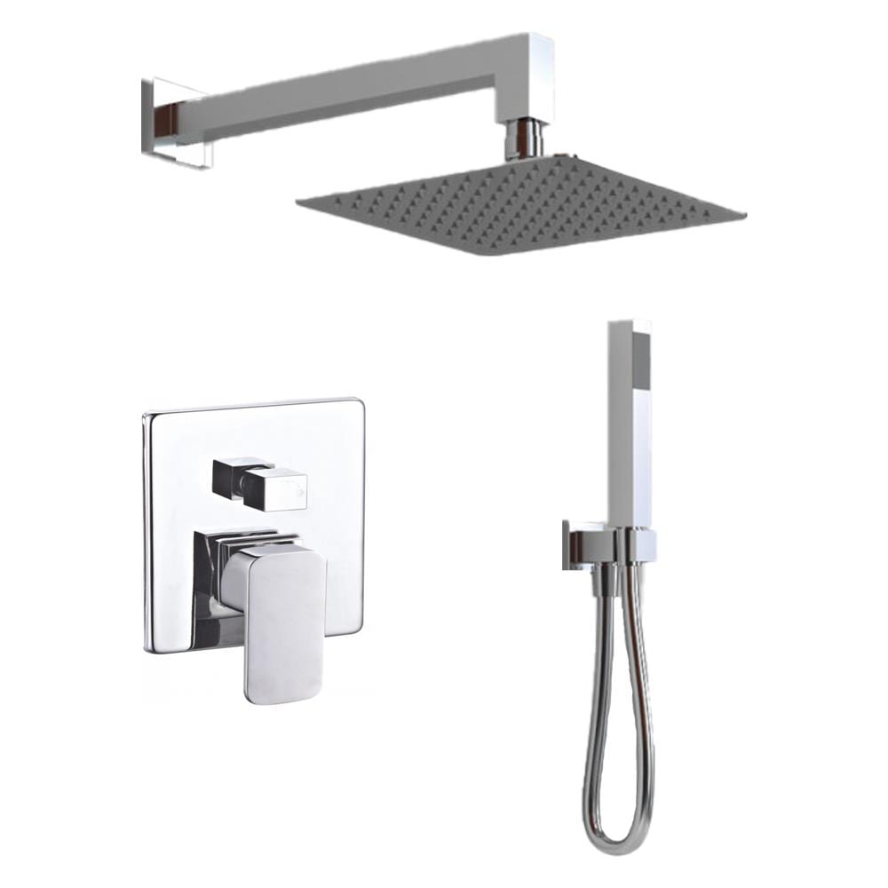 Ogomondo Kit Doccia Square 1 Completo Di Soffione Doccetta E Miscelatore Con Deviatore Francia - Foto 1