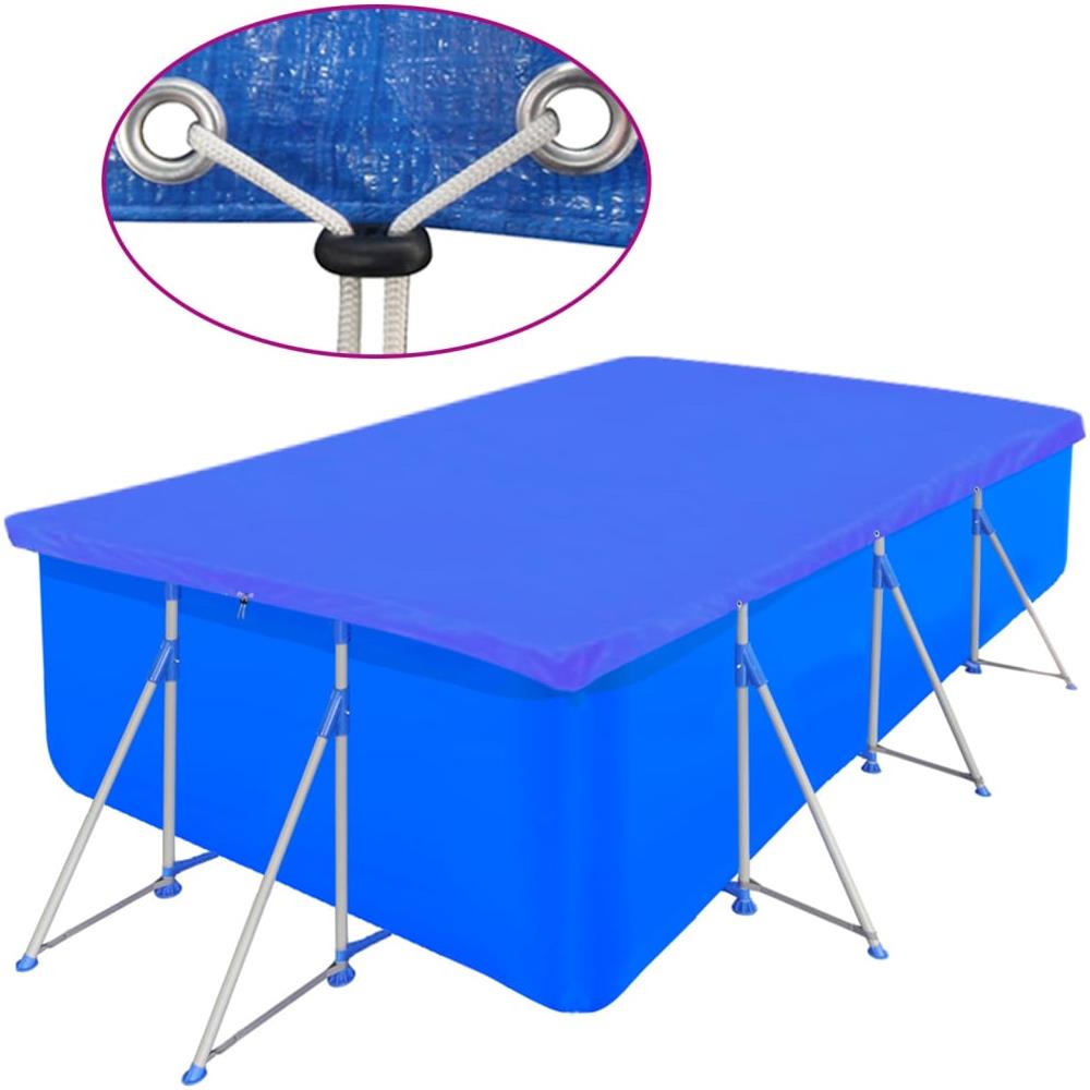 Coperture Per Piscina 2 Pz Pe Rettangolari 90 G / mq 394x207 Cm - Foto 3