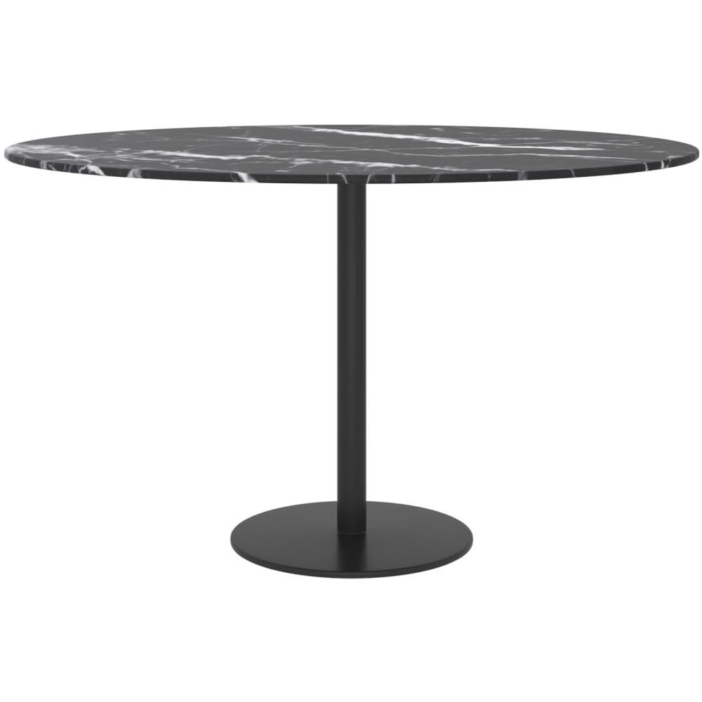 Piano Per Tavolo Nero 70x0,8 Cm In Vetro Aspetto Marmo - Foto 2