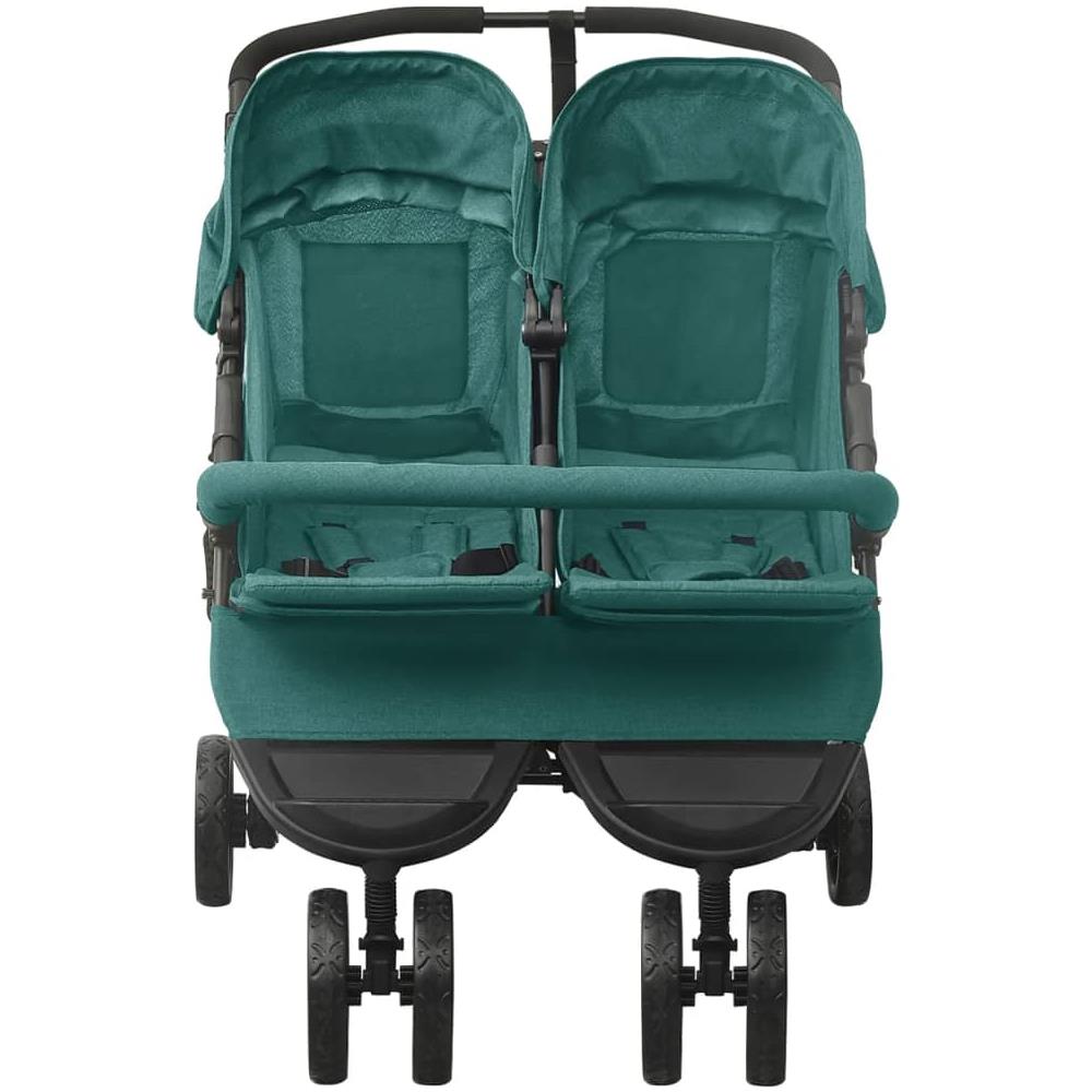Passeggino Gemellare Verde In Acciaio - Foto 2