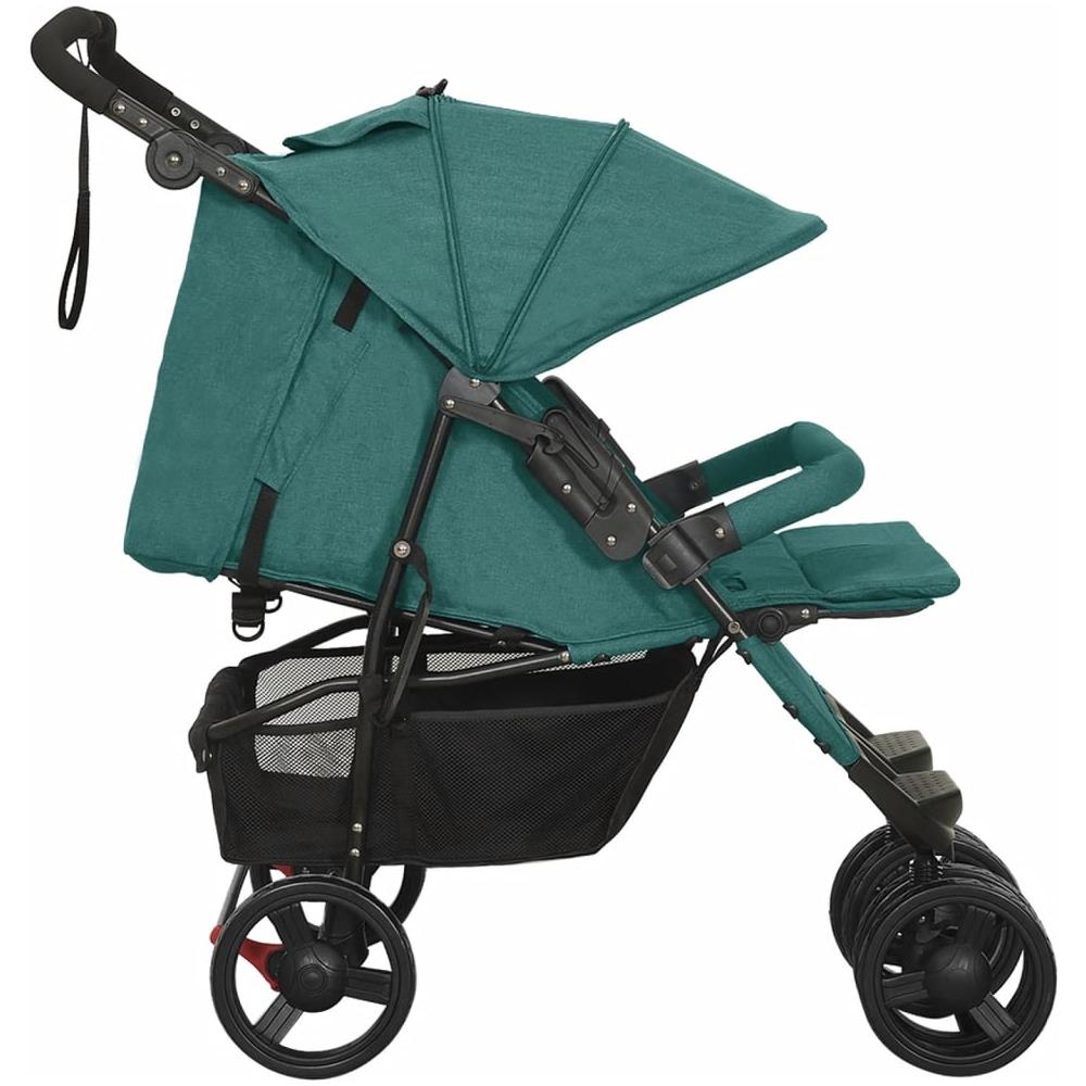Passeggino Gemellare Verde In Acciaio - Foto 3