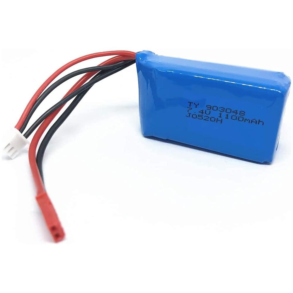 1 Pezzo Batteria Lipo Ricaricabile (7.4v 1100mah) Per Drone Auto A949 A959 A969 A979 V912 V913 V262 L959 T23 T55 F45 - Foto 1