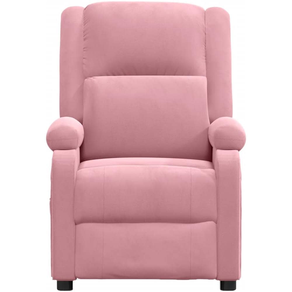 Poltrona Reclinabile Rosa In Velluto - Foto 2
