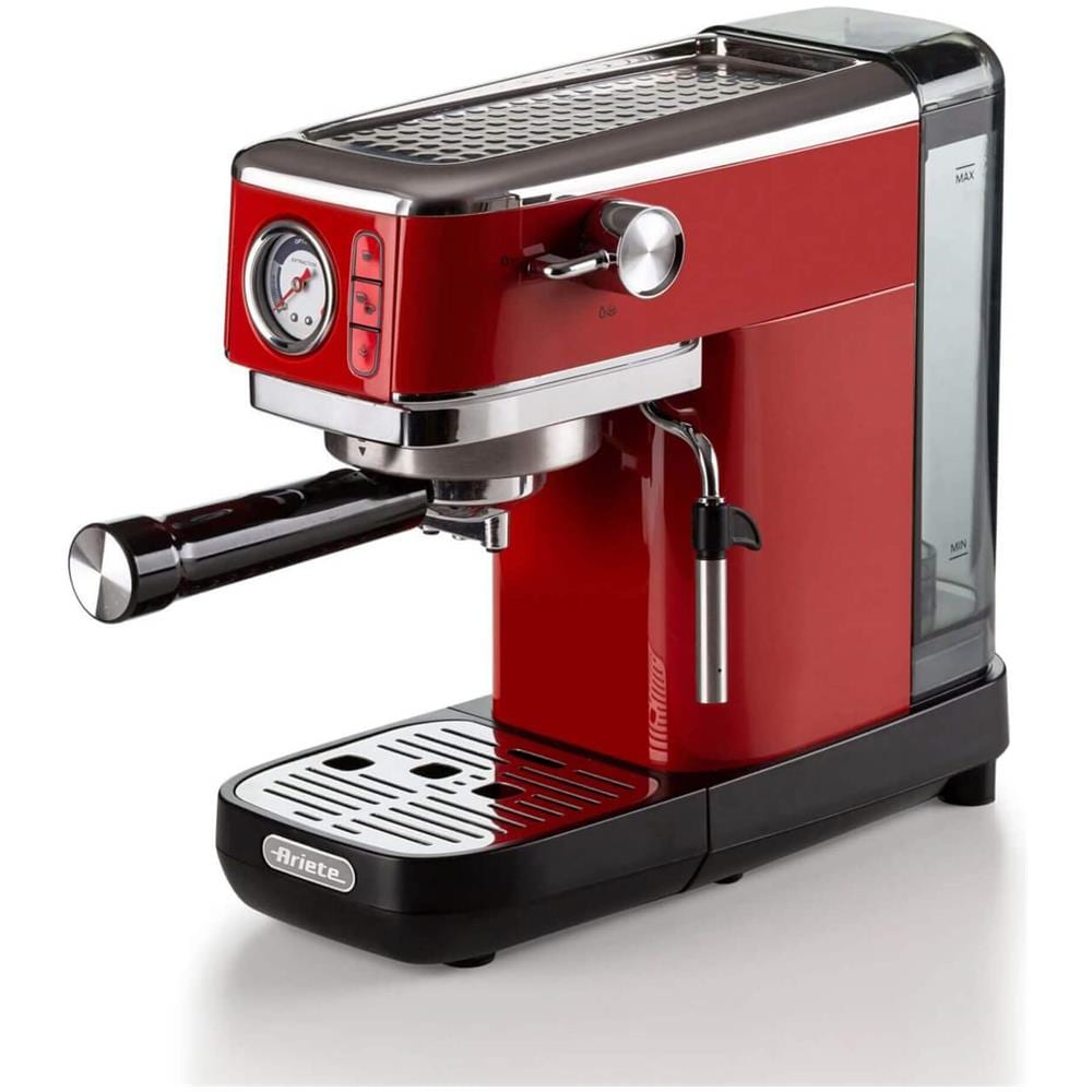 Macchina da Caffè Espresso Slim Moderna Pressione 15 Bar Potenza 1300 Watt Capacità 1,1 Litri Dispositivo Maxi-Cappuccino Colore Rosso - Foto 1
