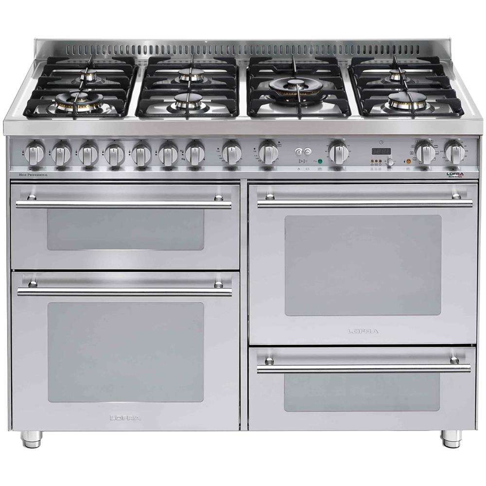 Cucina Elettrica P126SMFET+DMFT/2AEO 7 Fuochi a Gas Forno Elettrici Multifunzione Dimensioni 120 x 90 cm Colore Acciaio Inossidabile - Foto 1