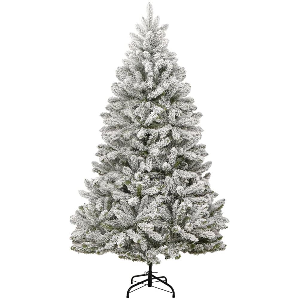 Albero Natale Artificiale Incernierato Con Neve Fioccata 210 Cm - Foto 2
