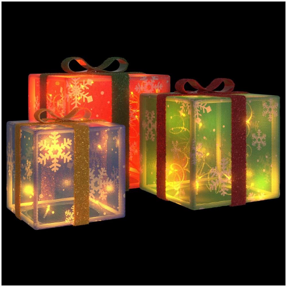 Pacchi Di Natale Illuminati 3 Pz 64 Led Bianco Caldo - Foto 2