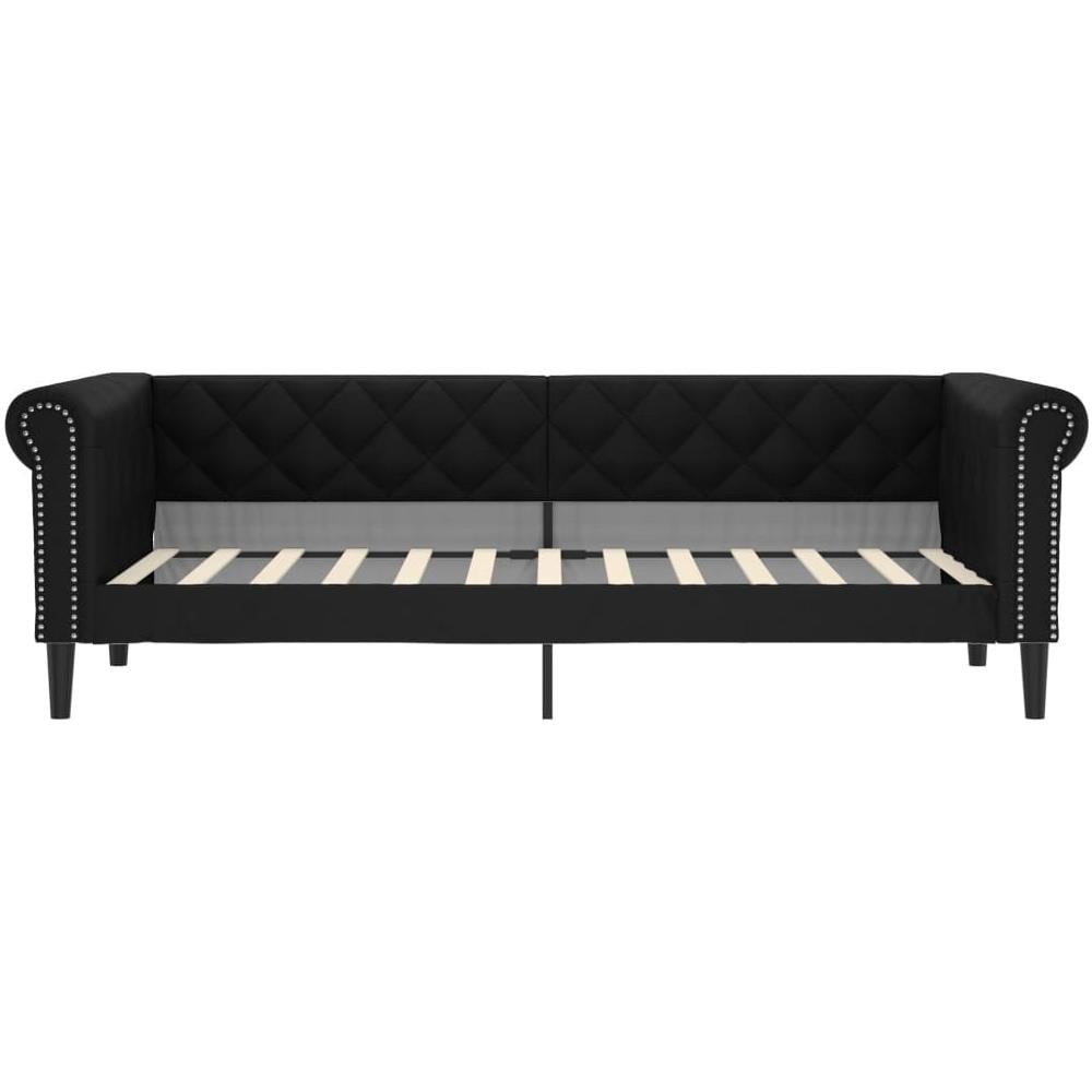 Letto Da Giorno Nero 90x200 Cm In Similpelle - Foto 2