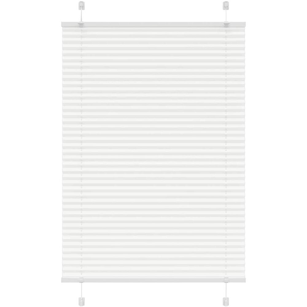 Tenda Plissettata Bianca 95x150 cm Larghezza Tessuto 94,4 cm - Foto 1