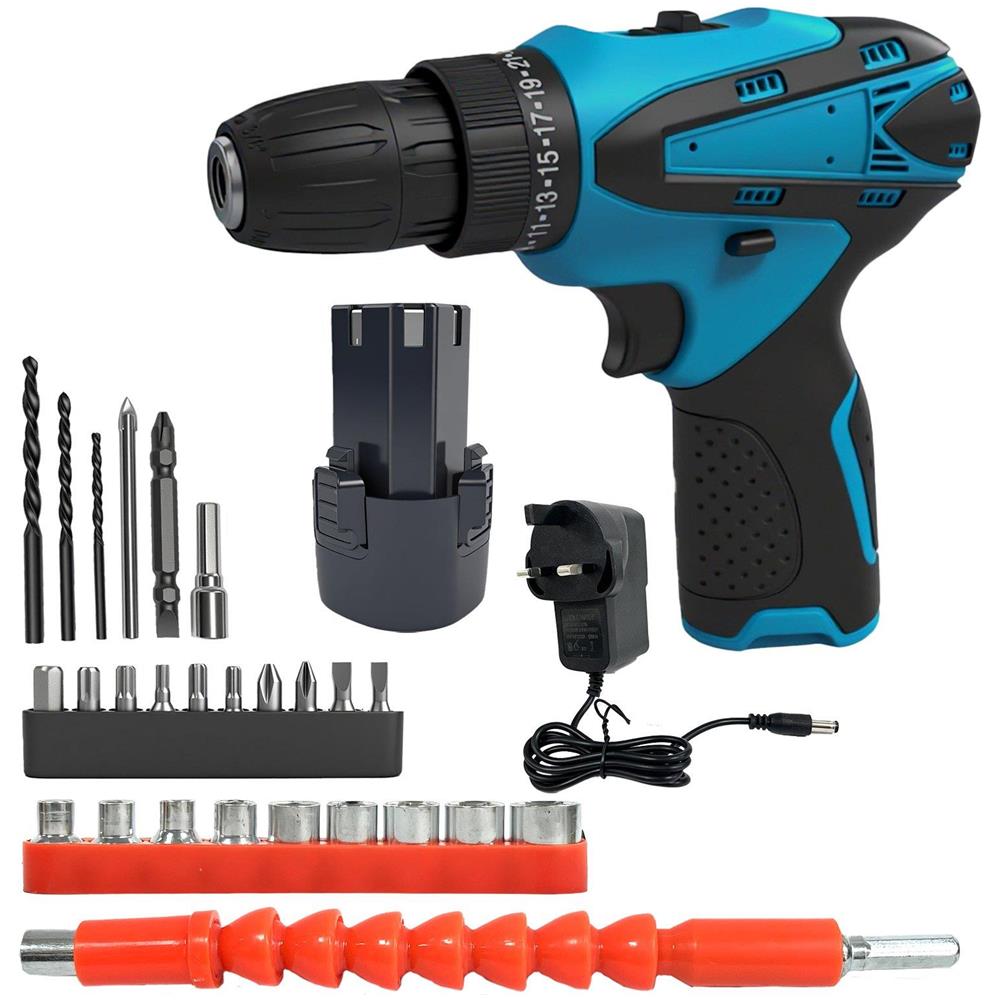 Kit Di Trapano Elettrico, Trapano Avvitatore Portatile Manuale Senza Accessori, Con Una Batteria - Foto 1