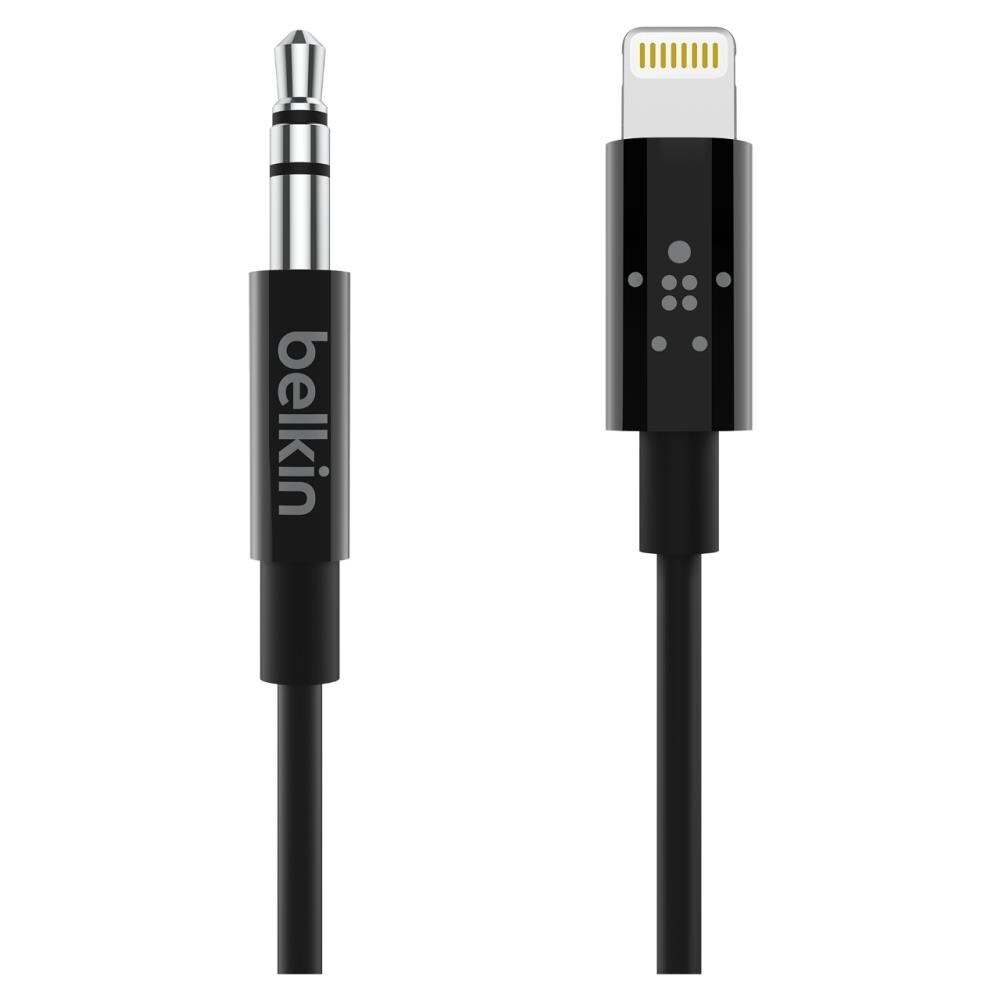 Cavo Audio da 3.5 mm con Connettore Lightning, Cavo da Lightning ad AUX per iPhone Certificato MFi, 1.8 m, Nero - Foto 1