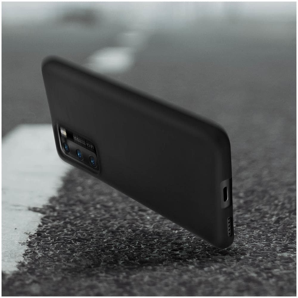 Cover Huawei P40 Protezione Silicone Morbido Anti-graffio - Nero Opaco - Foto 2