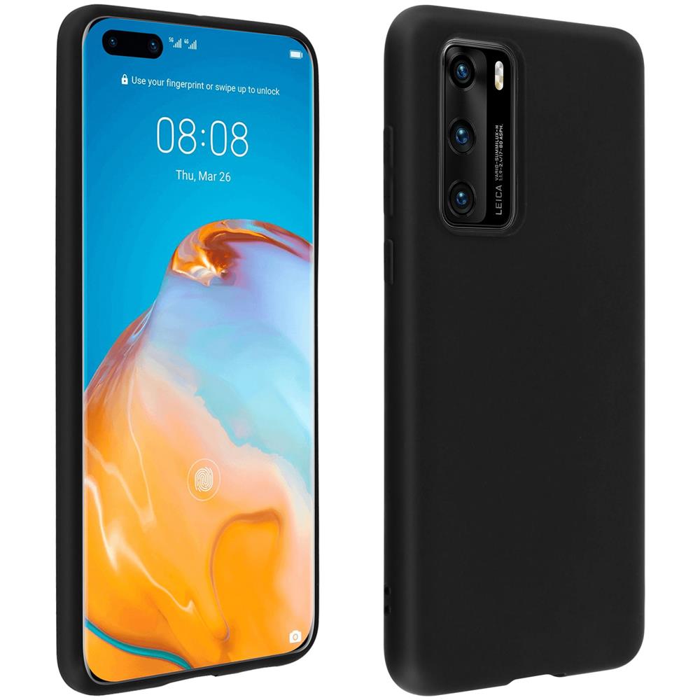 Cover Huawei P40 Protezione Silicone Morbido Anti-graffio - Nero Opaco - Foto 1