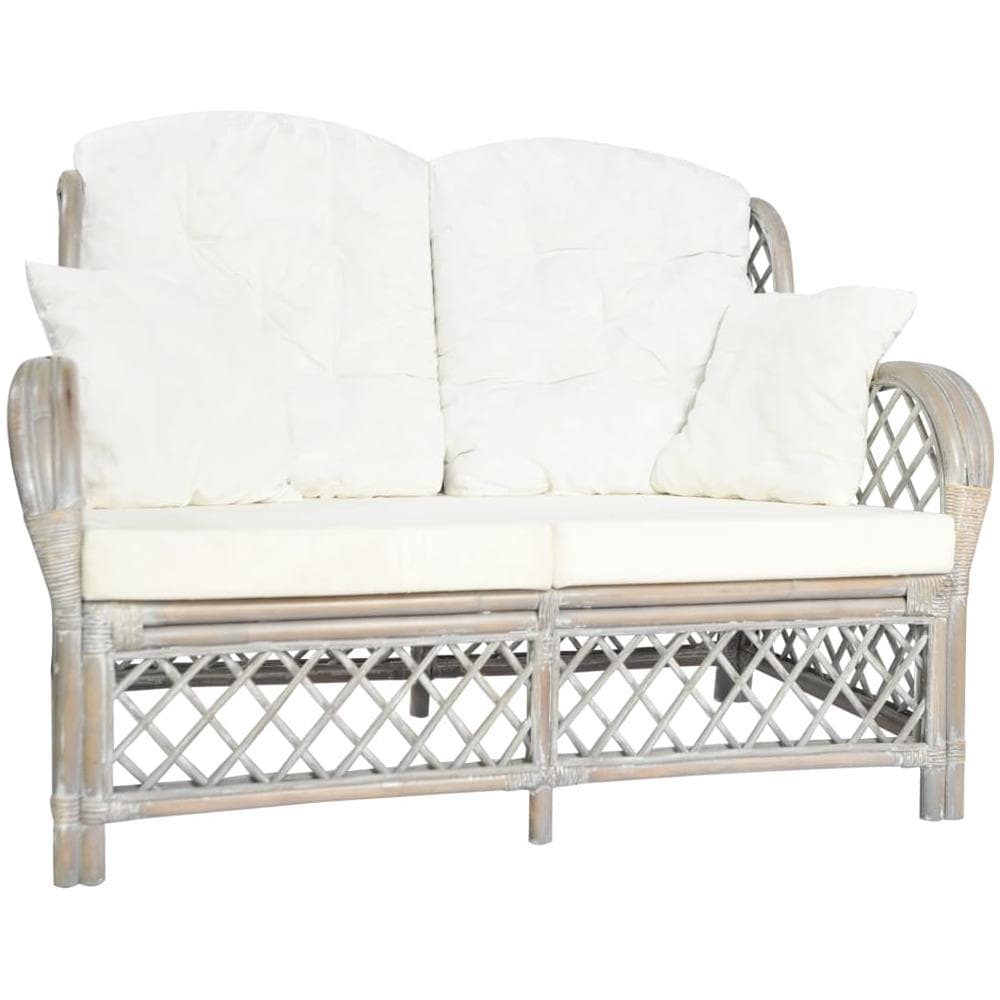 VidaXL Divano A 3 Posti Con Poggiapiedi Marrone In Tessuto | Leroy Merlin