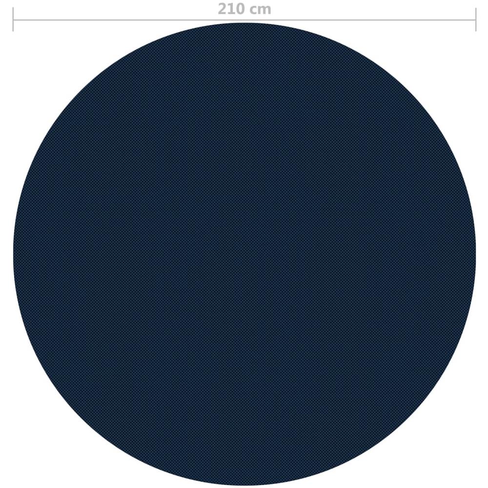 Pellicola Galleggiante Solare Pe Per Piscina 210 Cm Nero E Blu - Foto 5