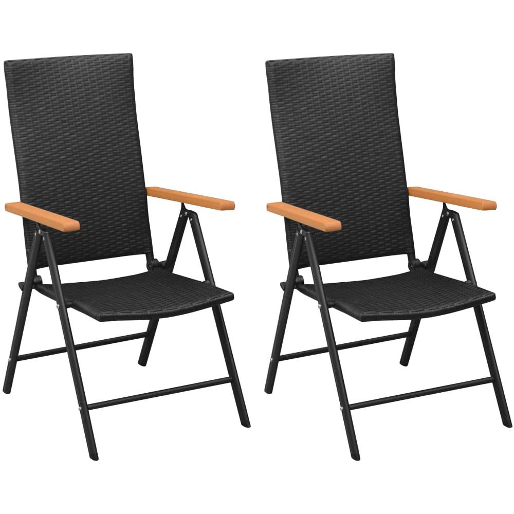 Set Da Pranzo Da Giardino 3 Pz Nero E Marrone - Foto 2