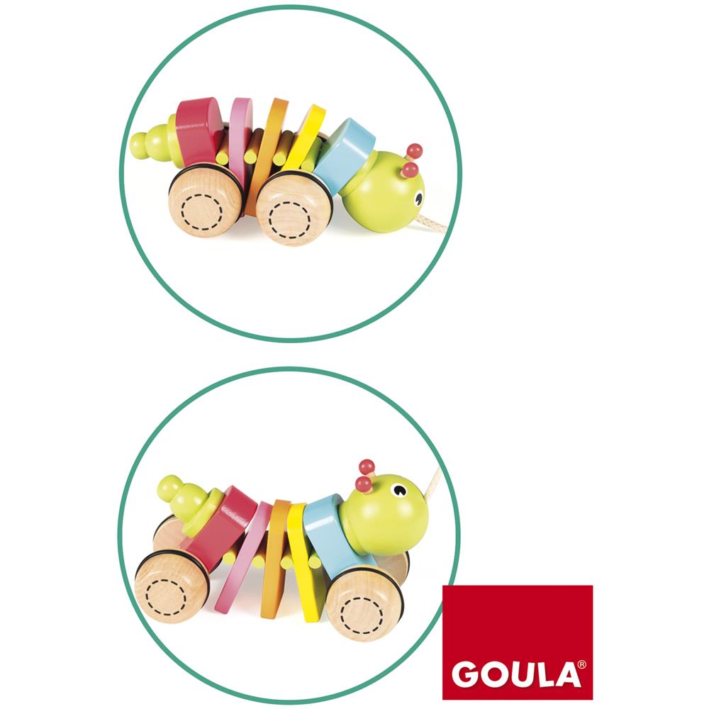 Goula Pull-along Carterpillar, Multicolore, Legno, Ragazzo / Ragazza, Caterpillar, Legno, Spagna - Foto 2