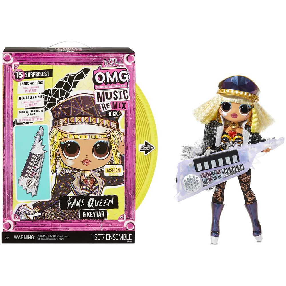 Omg Remix Rock- Fame Queen E Keytar - Fashion Doll 24cm - Foto 2