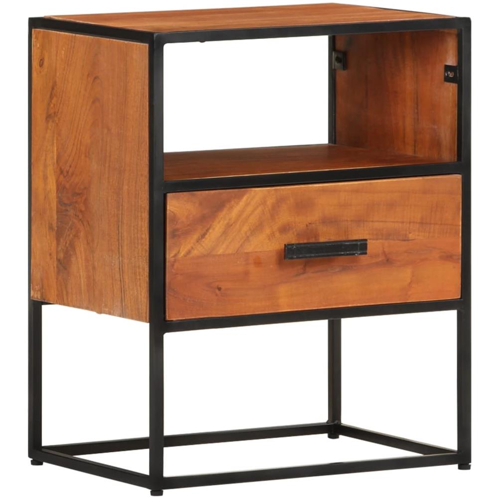 Comodino 40x30x50 Cm In Legno Massello Di Acacia - Foto 1